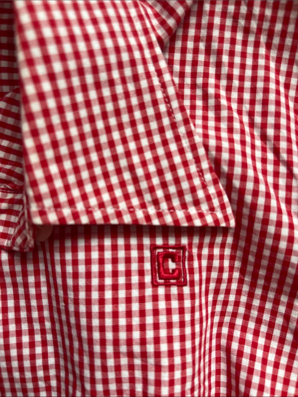 Chaps Red and White Gingham Button-Down Shirt - Picture 3 of 6